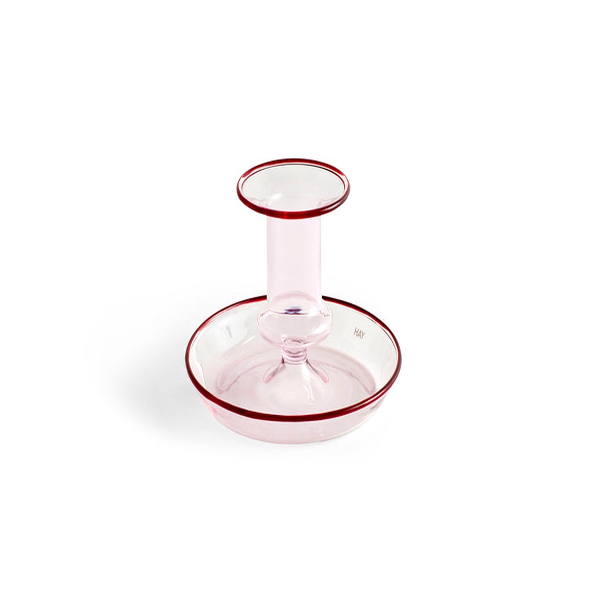 Flare Pink Glass Candle Holder