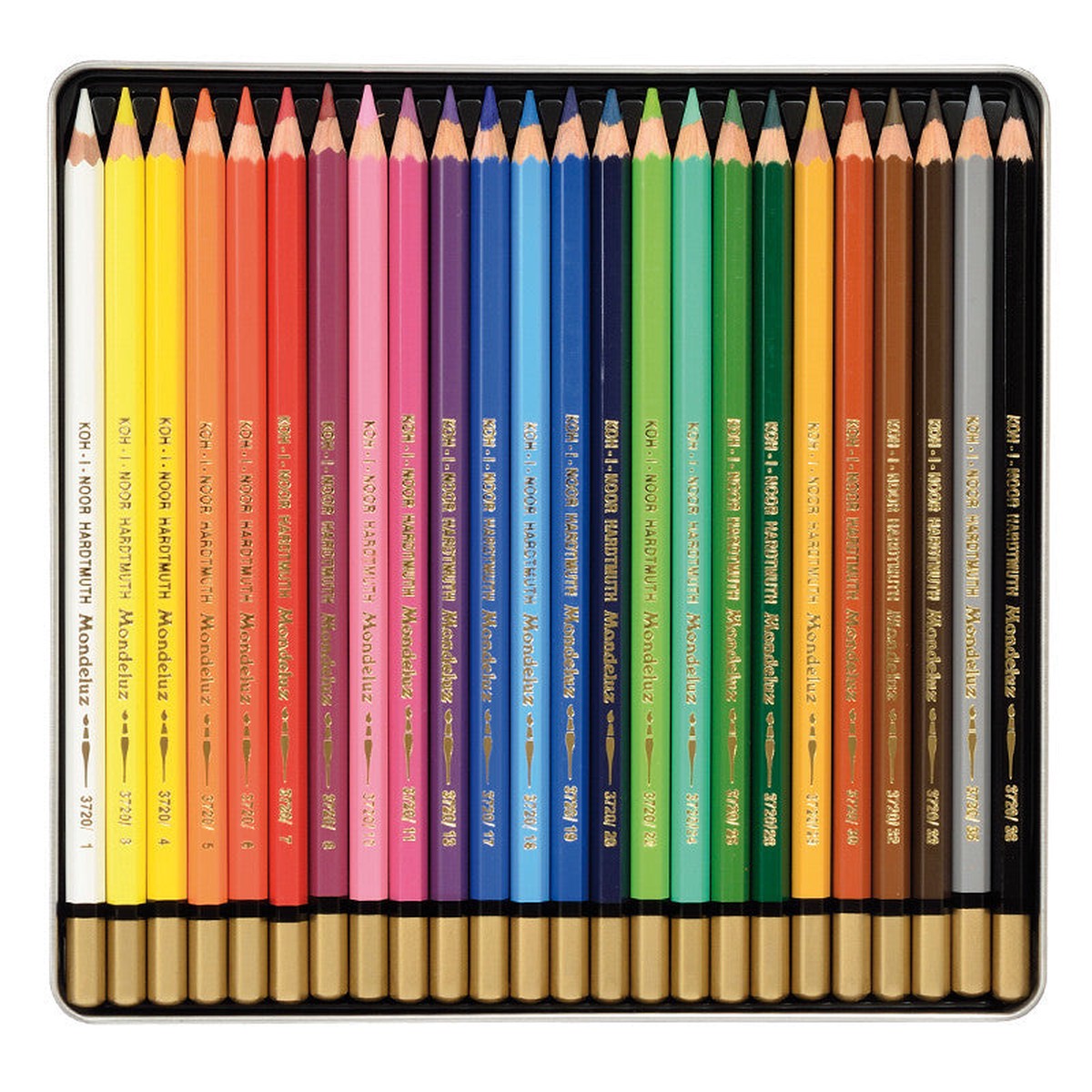Koh-I-Noor Mondeluz Pencils 24 Asst Tin Set