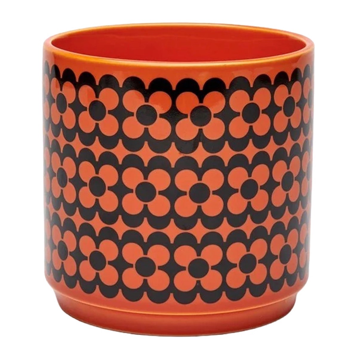 Magpie X Hornsea Medium Planty - Plant Pot Repeat Flower Orange