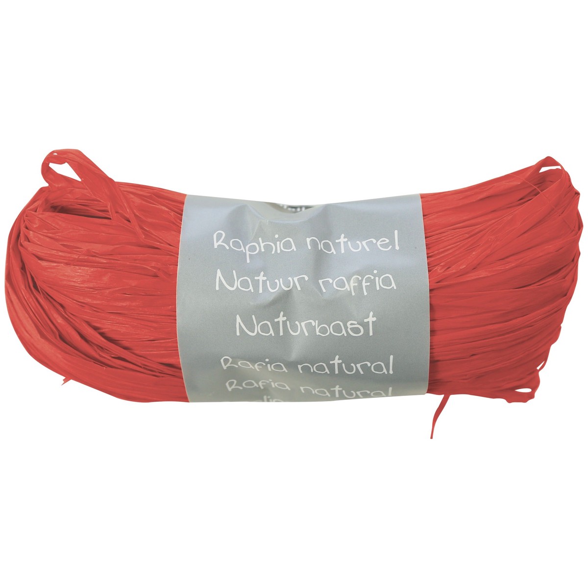 Natural Raffia Ball 50G Red