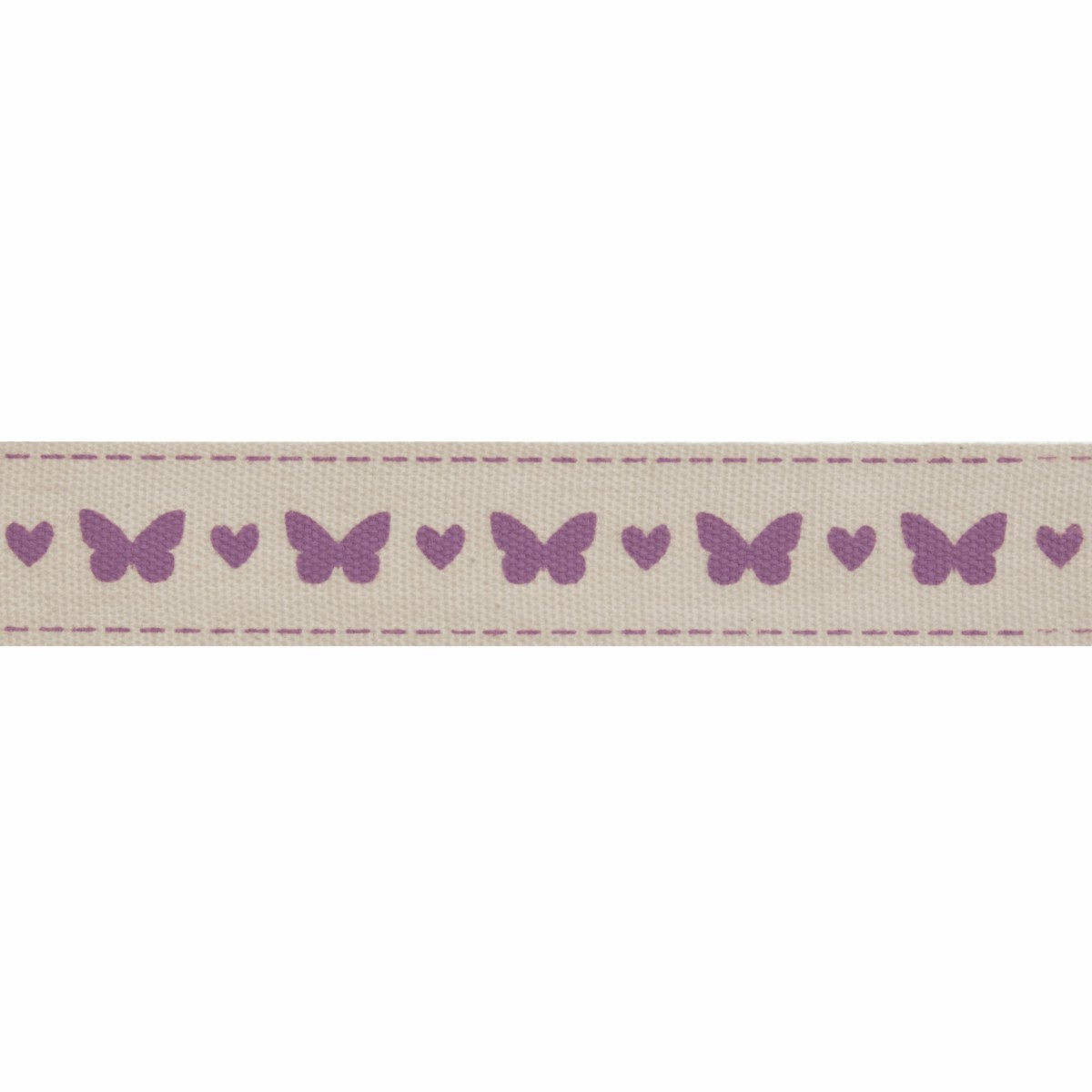Natural Trim- 5M X 15Mm - Butterflies - Lilac