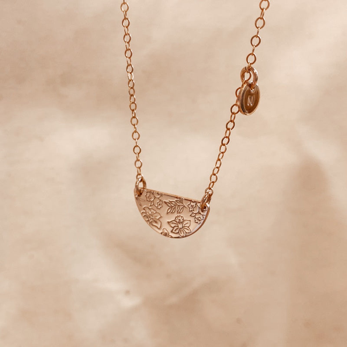 Petal Necklace Spring Collection Extra Large Half Posy Necklace GoldFill