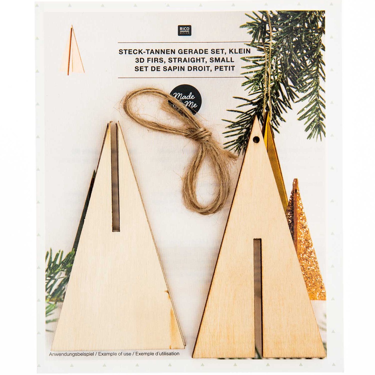 Rico Wooden Tree Decorations - Straight