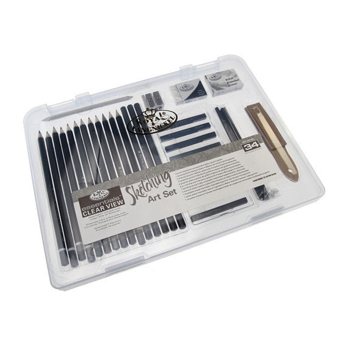 Royal Small Clear Case Art Sets - Sketching