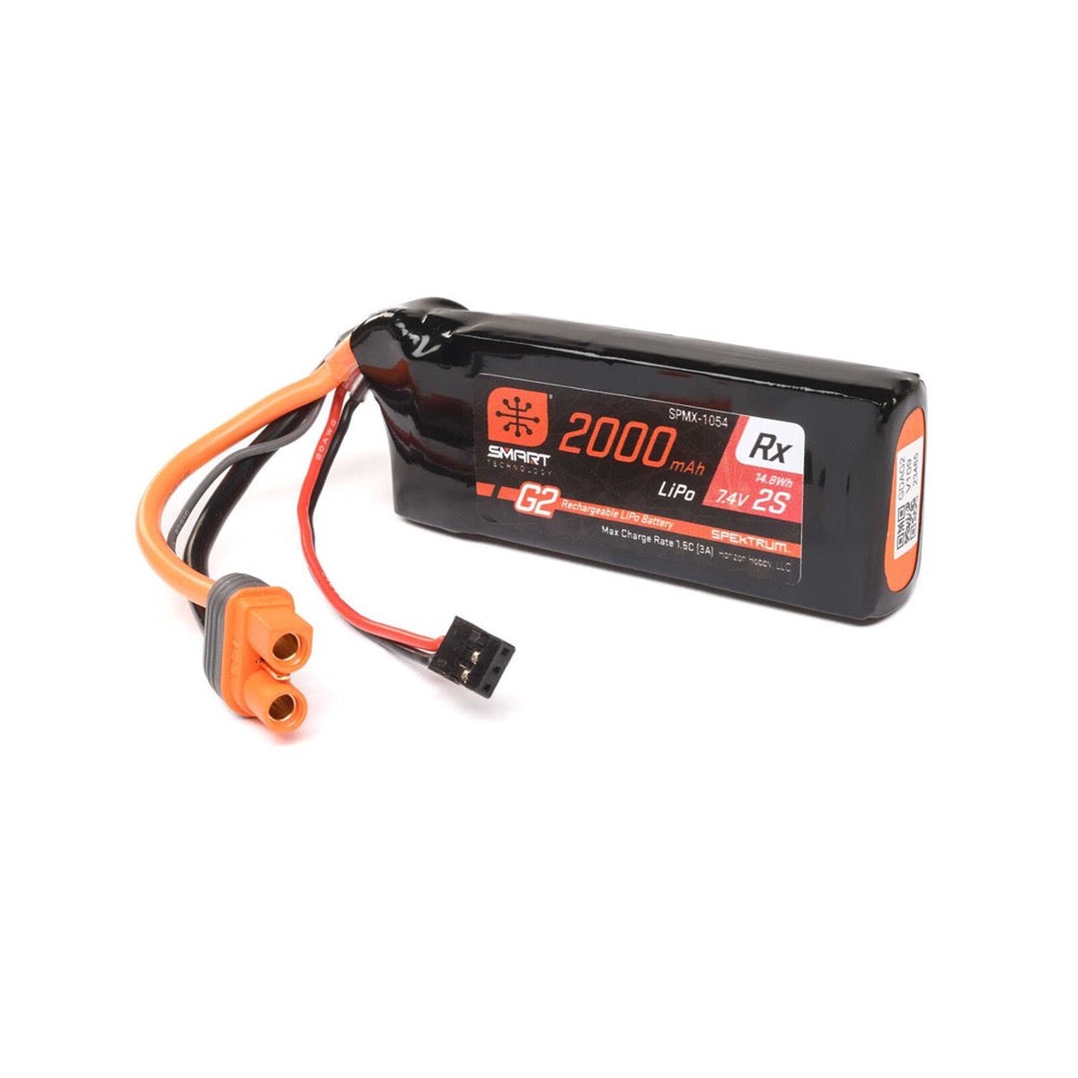 Spektrum 2000Mah 2S 15C Smart G2 Receiver Lipo Battery With Ic3 Connector