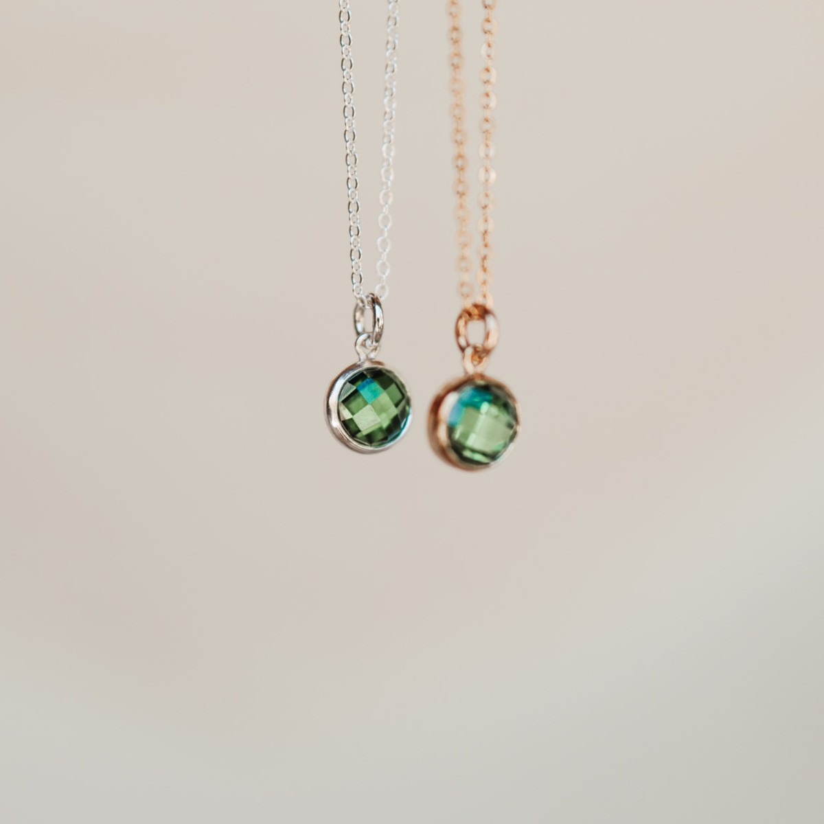 Birthstone Drop Necklace May GoldFill