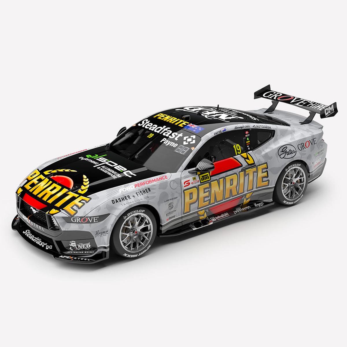 Authentic Collectables Acd43F24L 143 Penrite Racing No19 Ford Mustang Gt 2024 Itm Taup Super400 Native Livery Matthew Payne