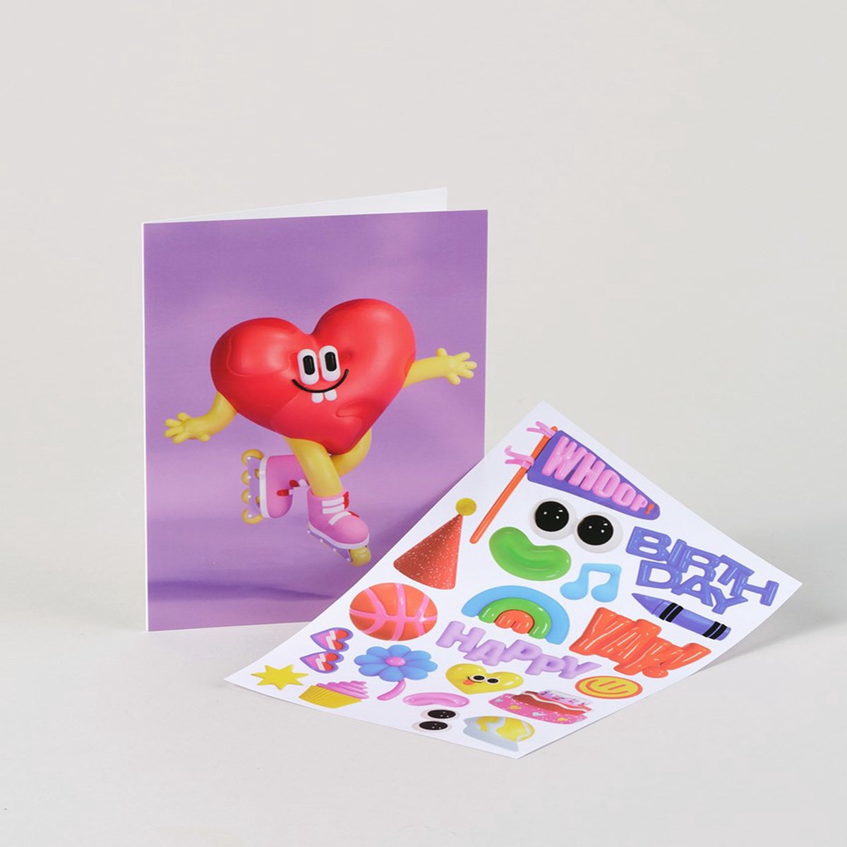 Heart Kids Sticker Card