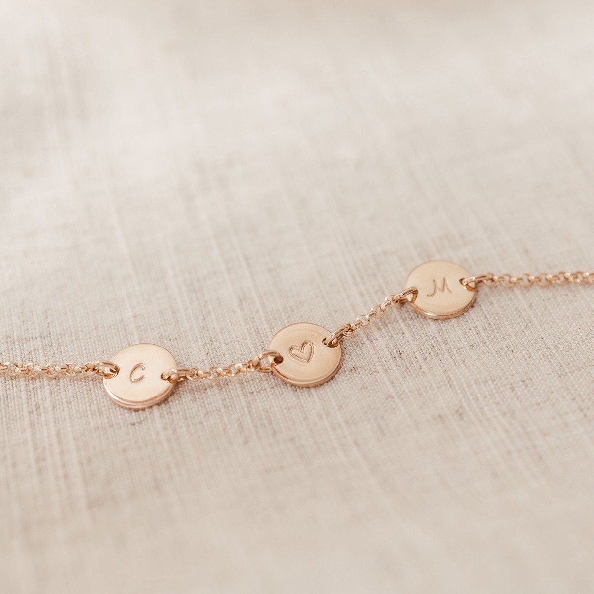 Harlow Small Pendant Bracelet Choose Number Of Pendants GoldFill