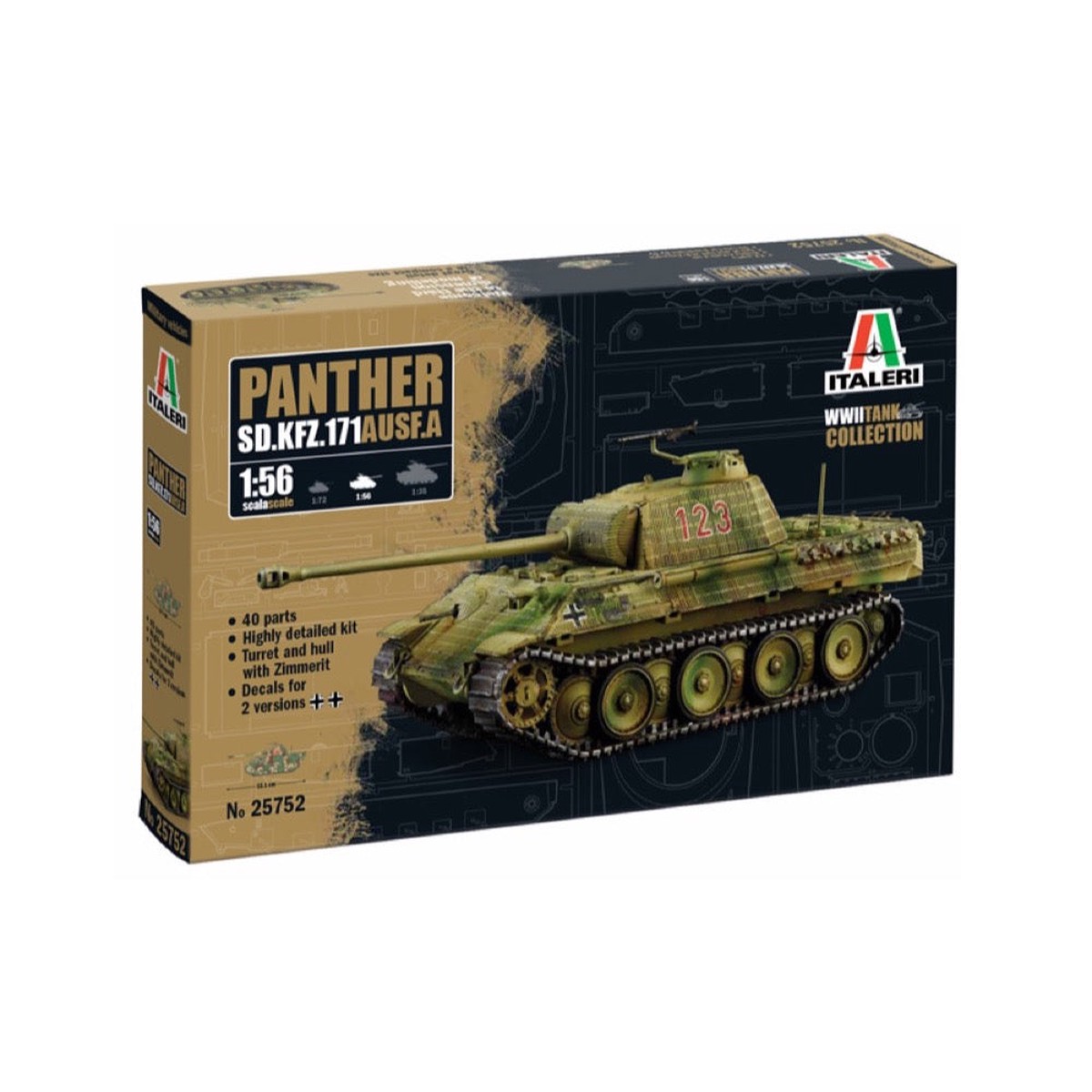 Italeri 25752 156 Panther SdKfz171 Ausf A