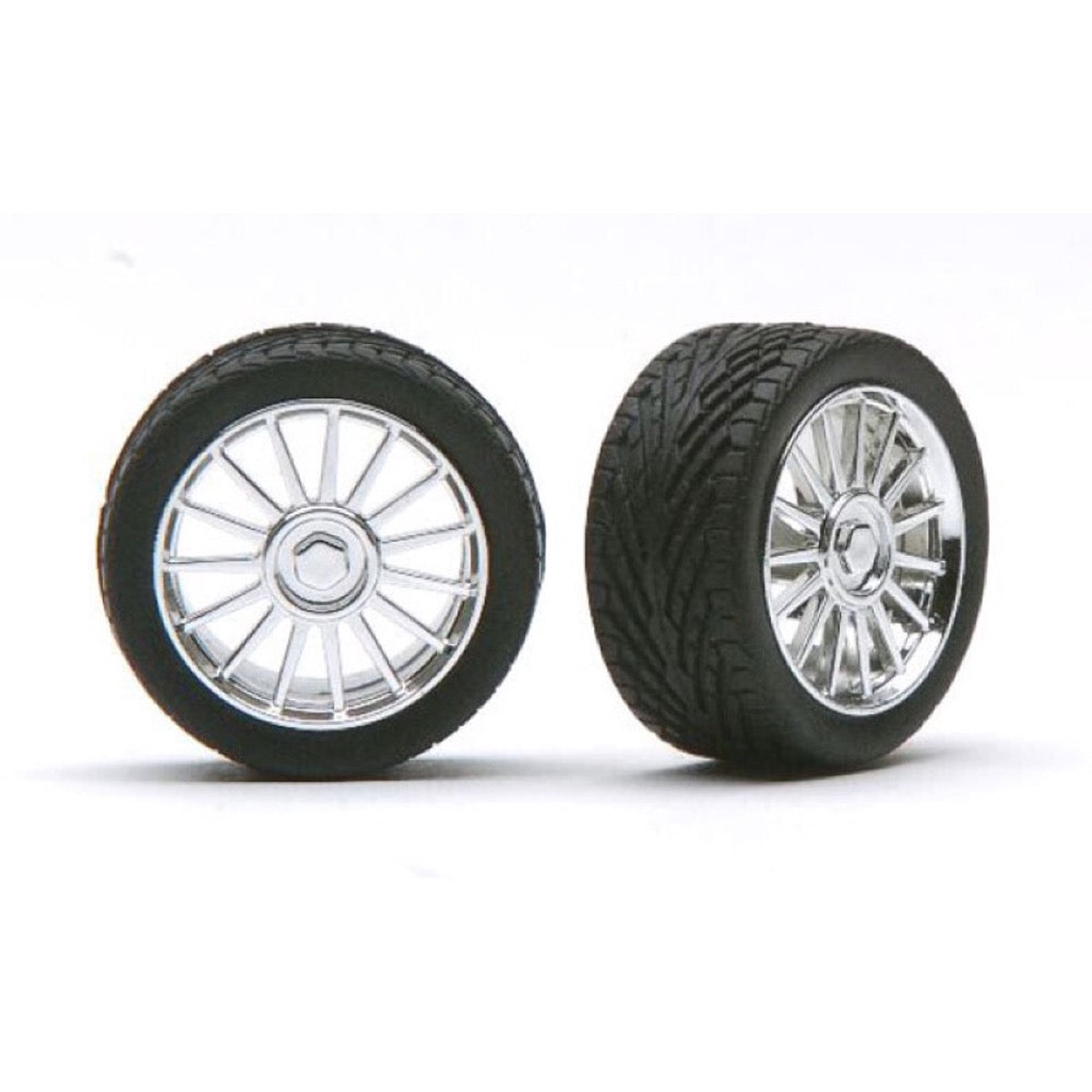 Pegasus 1206 124 Spiders Rims WTires Chrome For Scale Models