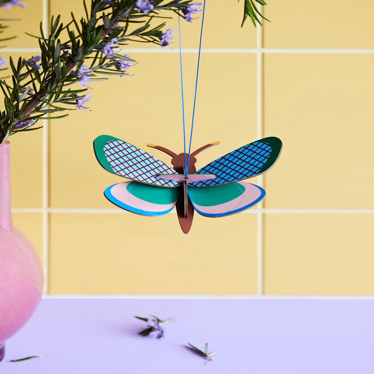 Studio Roof Ornament Grid Butterfly