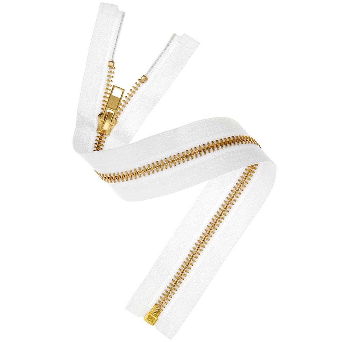 Zip Gold Metal White 22Cm5Mm