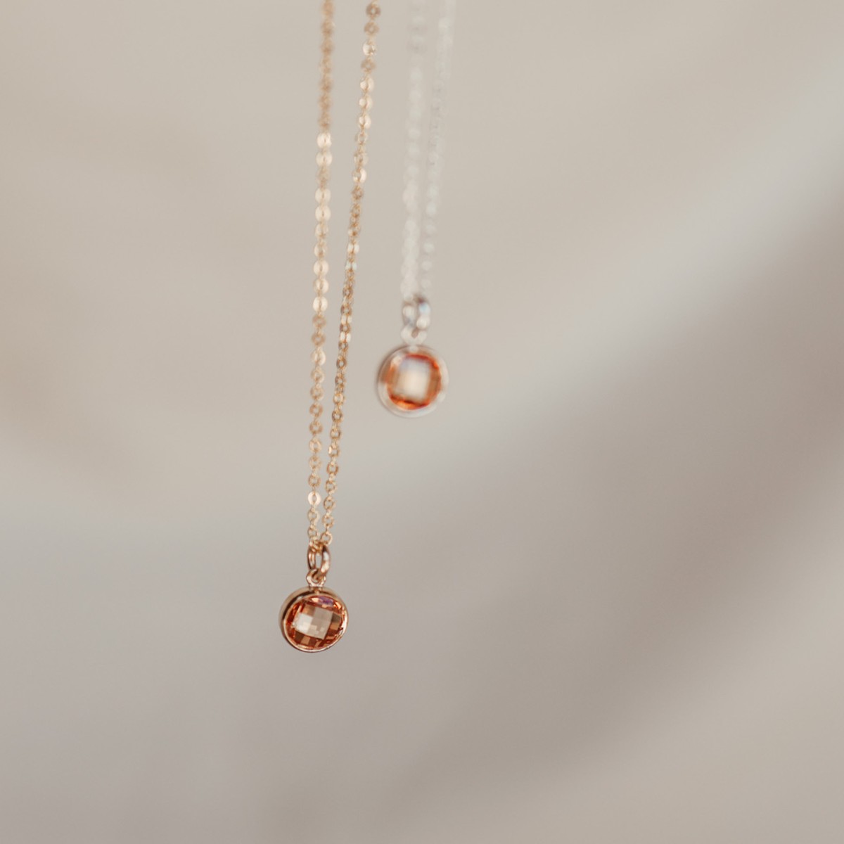Birthstone Drop Necklace November GoldFill