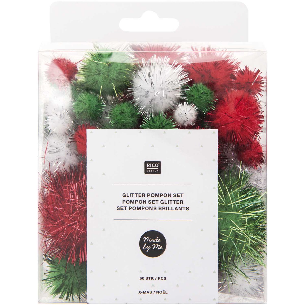 Rico Glitter Pompon Set - Xmas