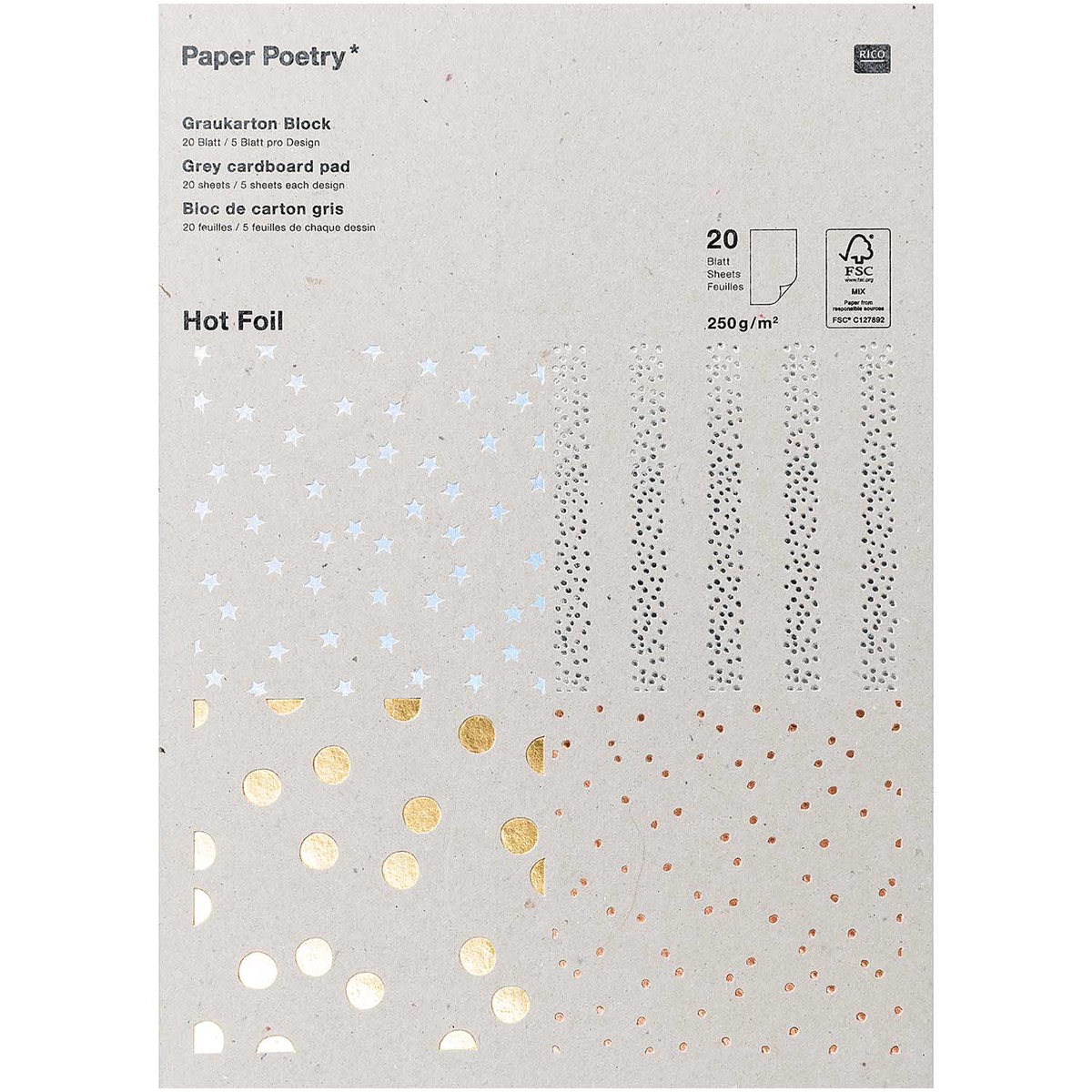 Rico Grey Board Pad Foil