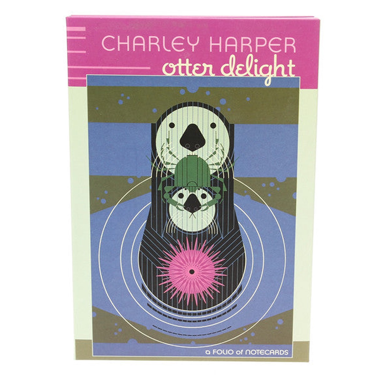 Charley Harper Notecard Folio - Otter Delight