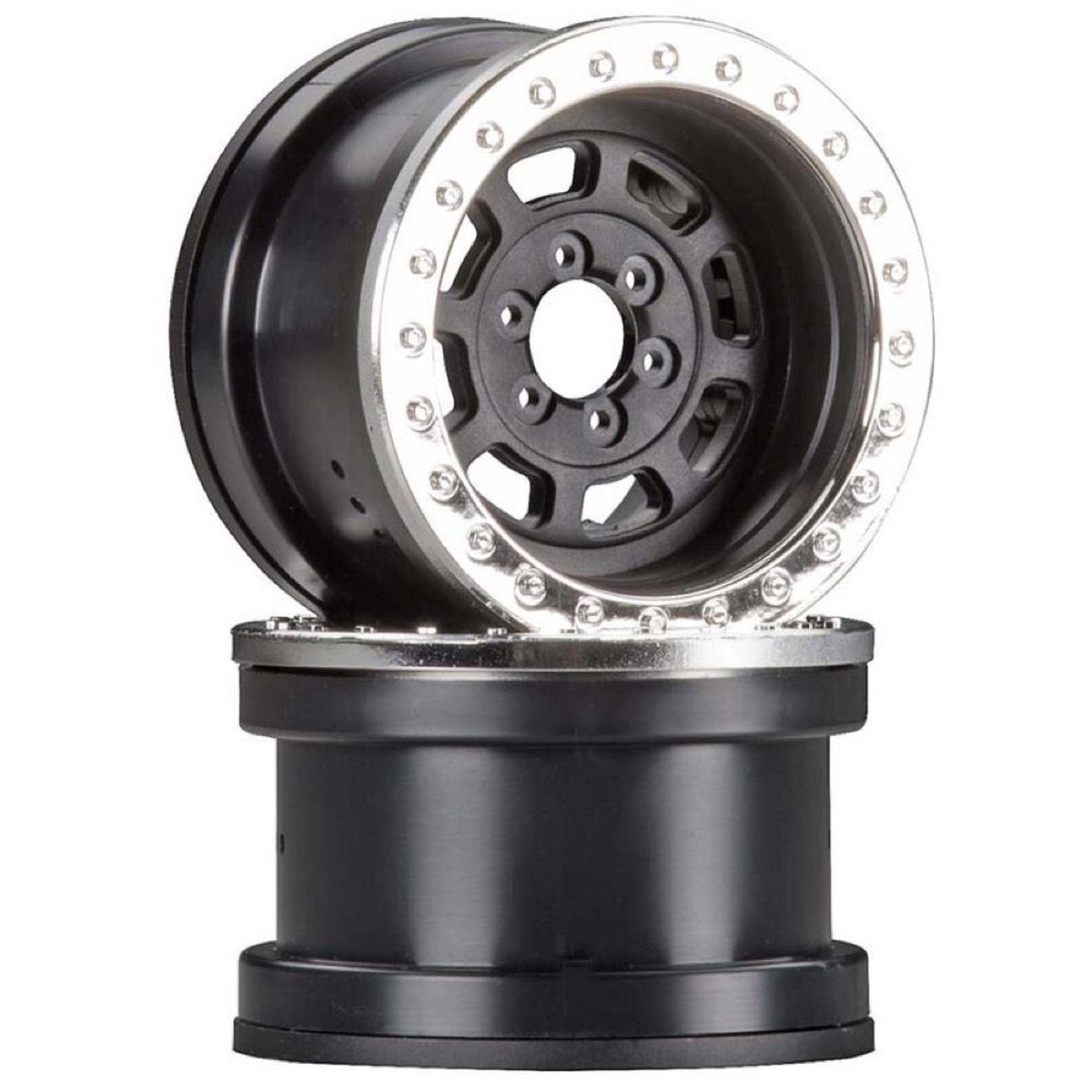 Axial Axic8142 22 Trail Ready Hd Screw Series Wheels Chrome (2) Ax08142