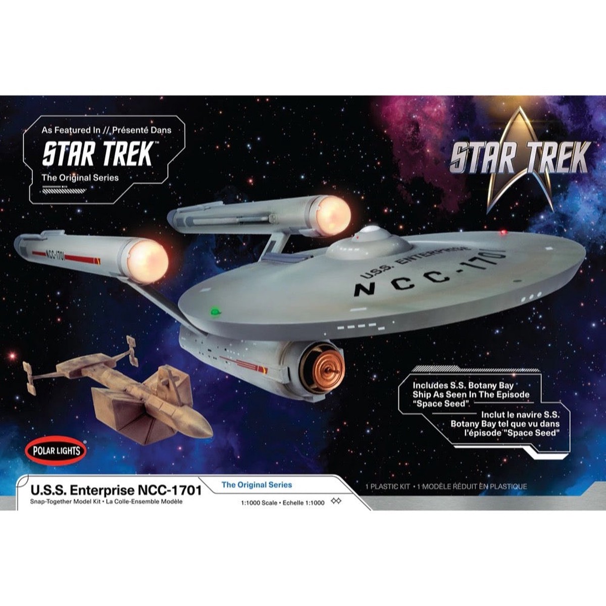 Polar Lights 1000M 11000 Star Trek The Original Series USS Enterprise Ncc-1701 (Snap Kit)