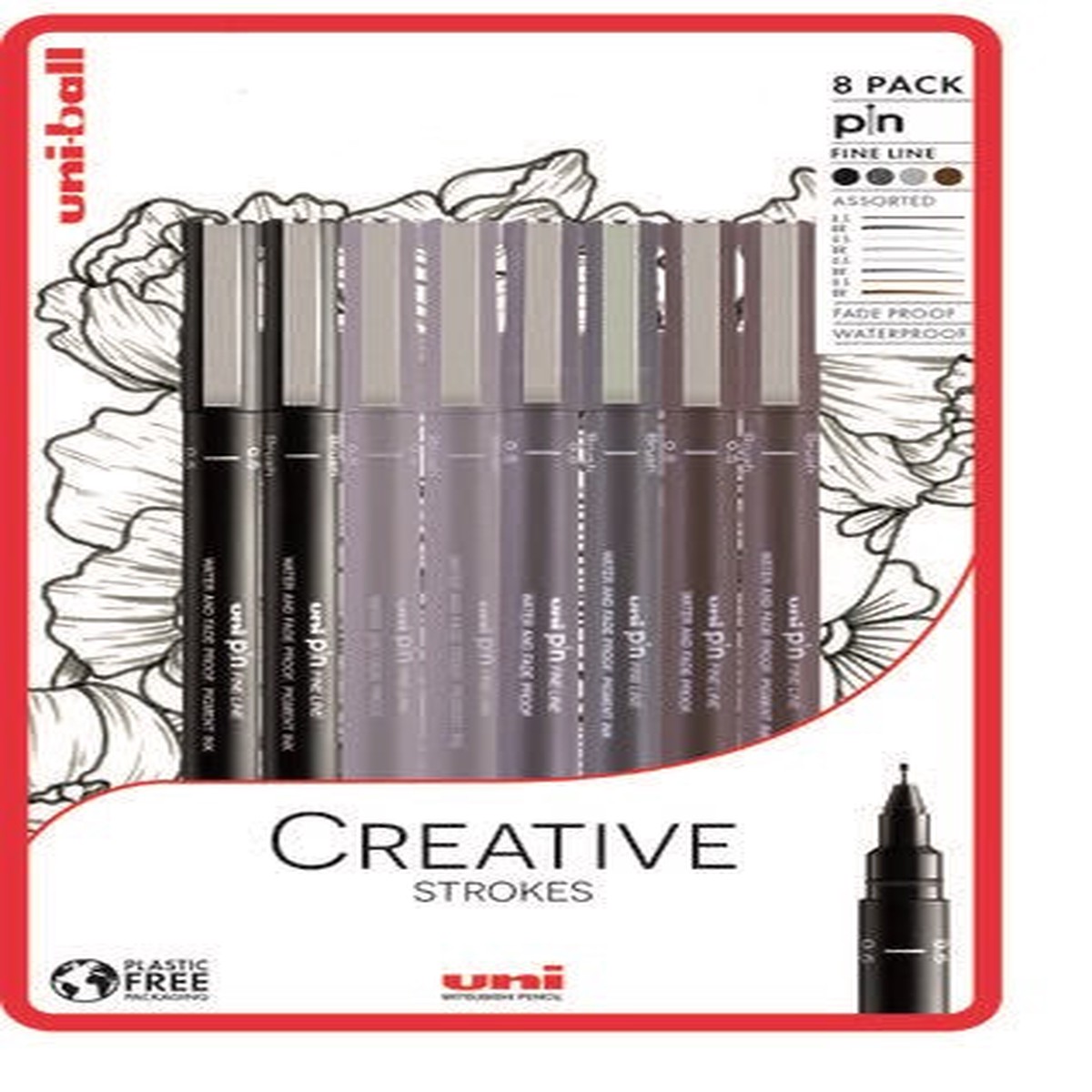 Uni Pin 8Pc Blister Creative Strokes Pfp