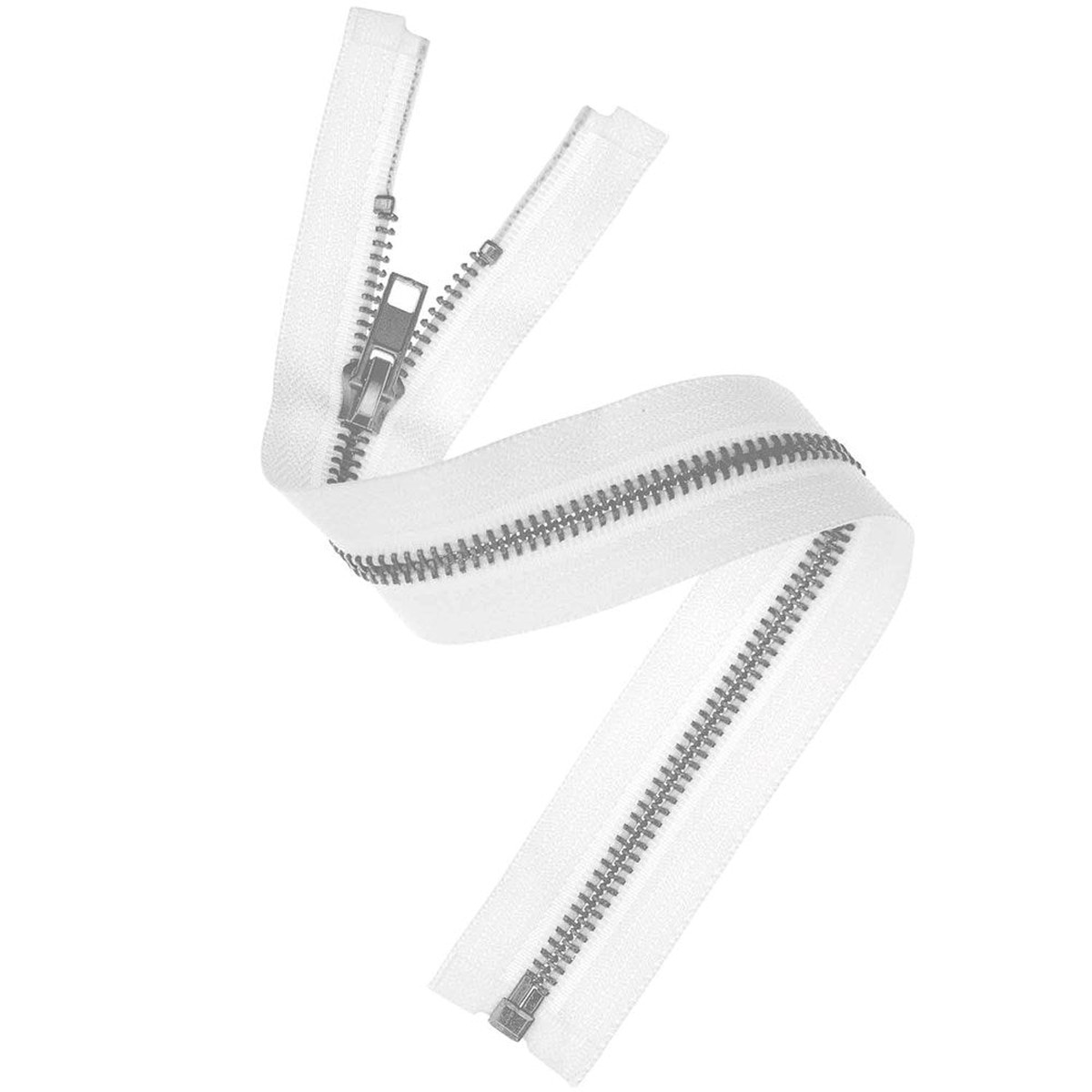 Zip Silver Metal White 30Cm5Mm