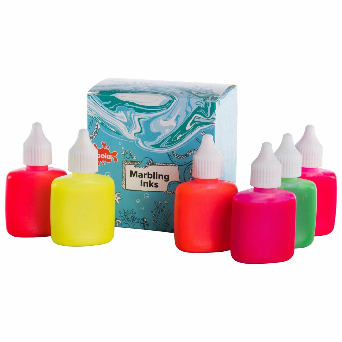 Scola Fluorescent Marbling Ink 25Ml Set Of 6