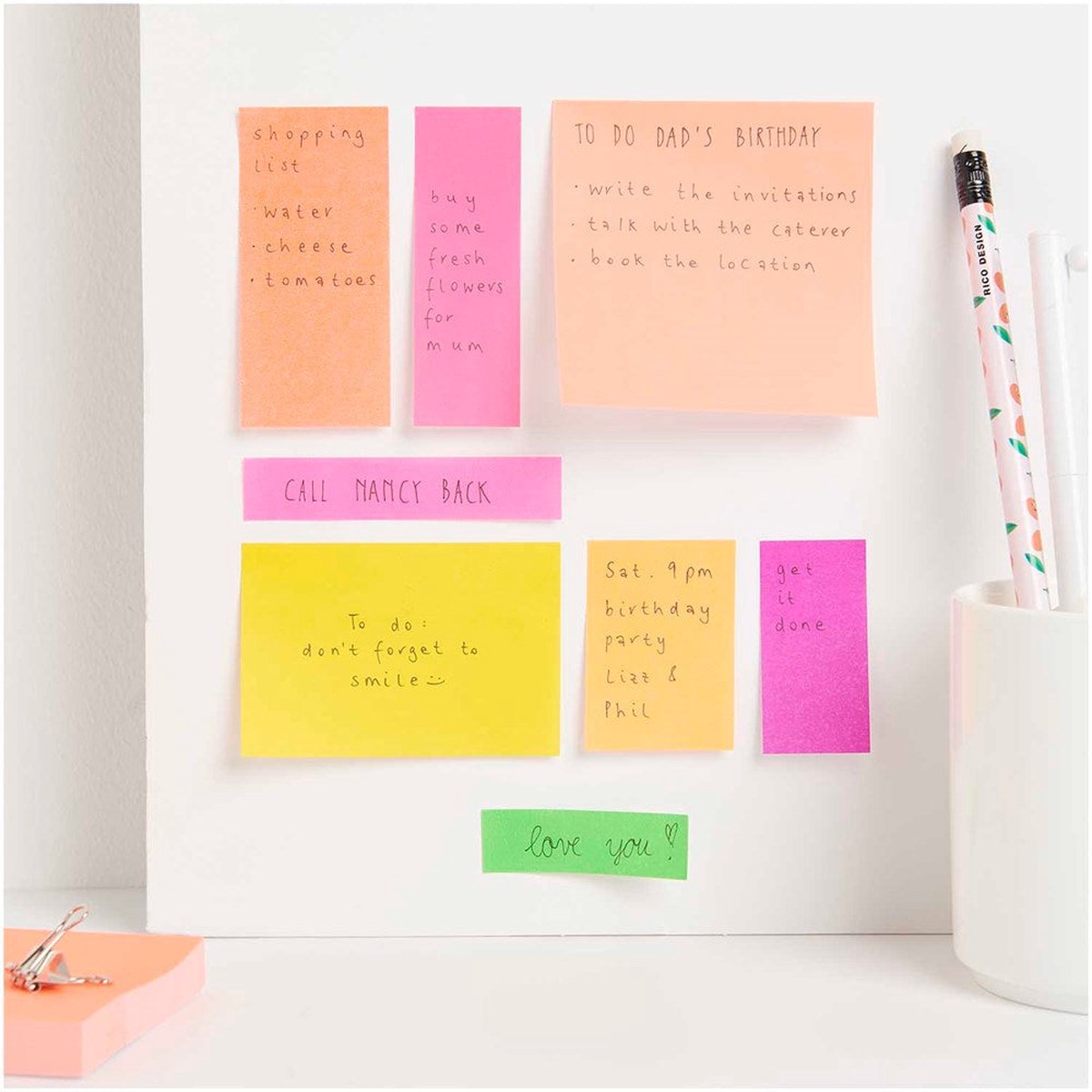 Rico Sticky Notes Medium Neon