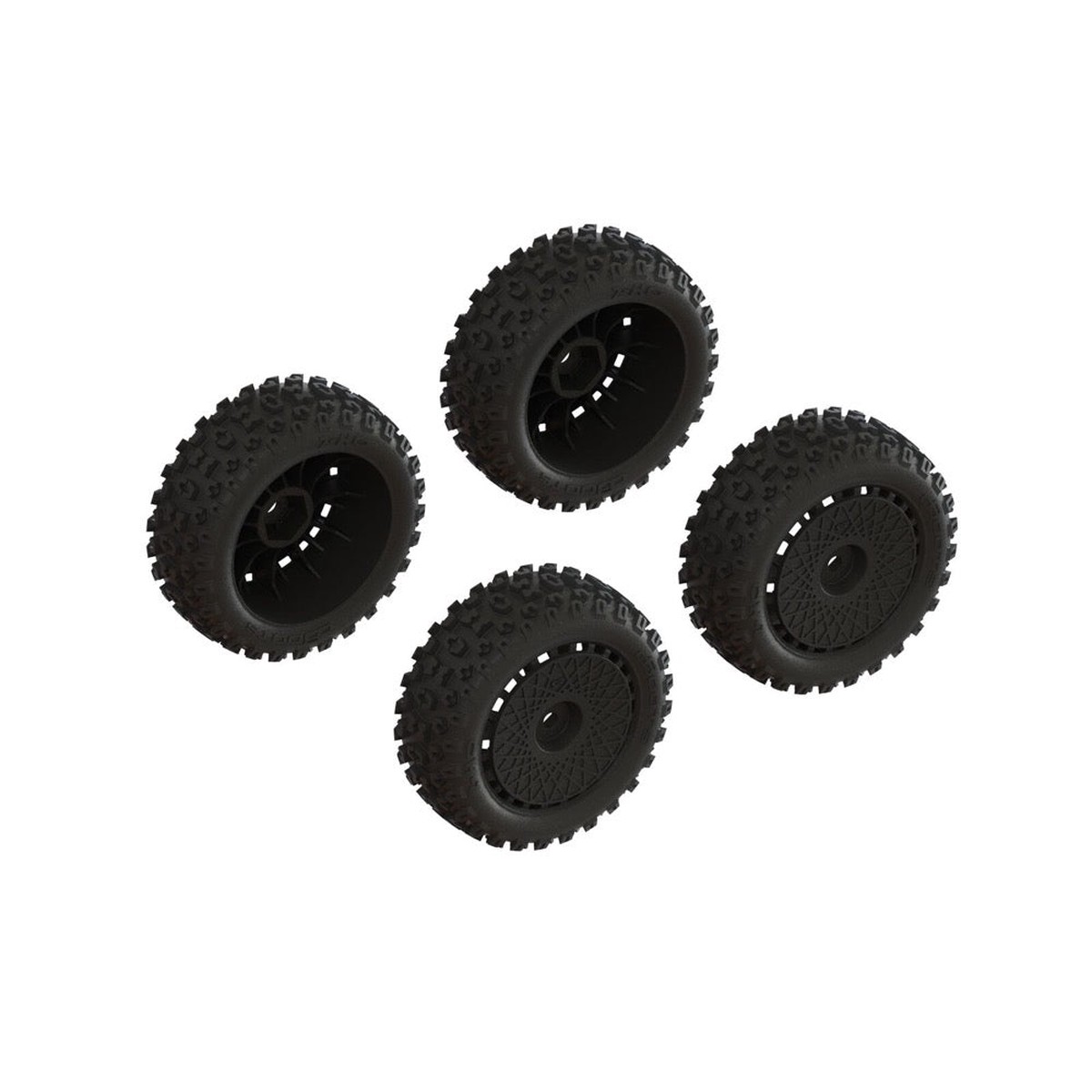 Arrma Ara550114 Dboots 2Ho Preglued Tyre Set Typhon Grom