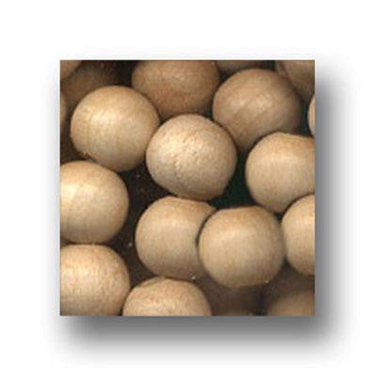 Wood Beads Natural 12Mm Round 100 Pack