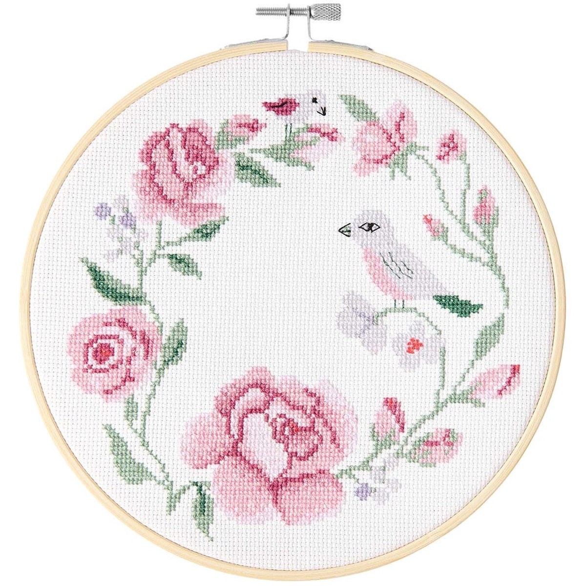 Embroidery Kit Counted Cross Stitch Wreath Of Roses
