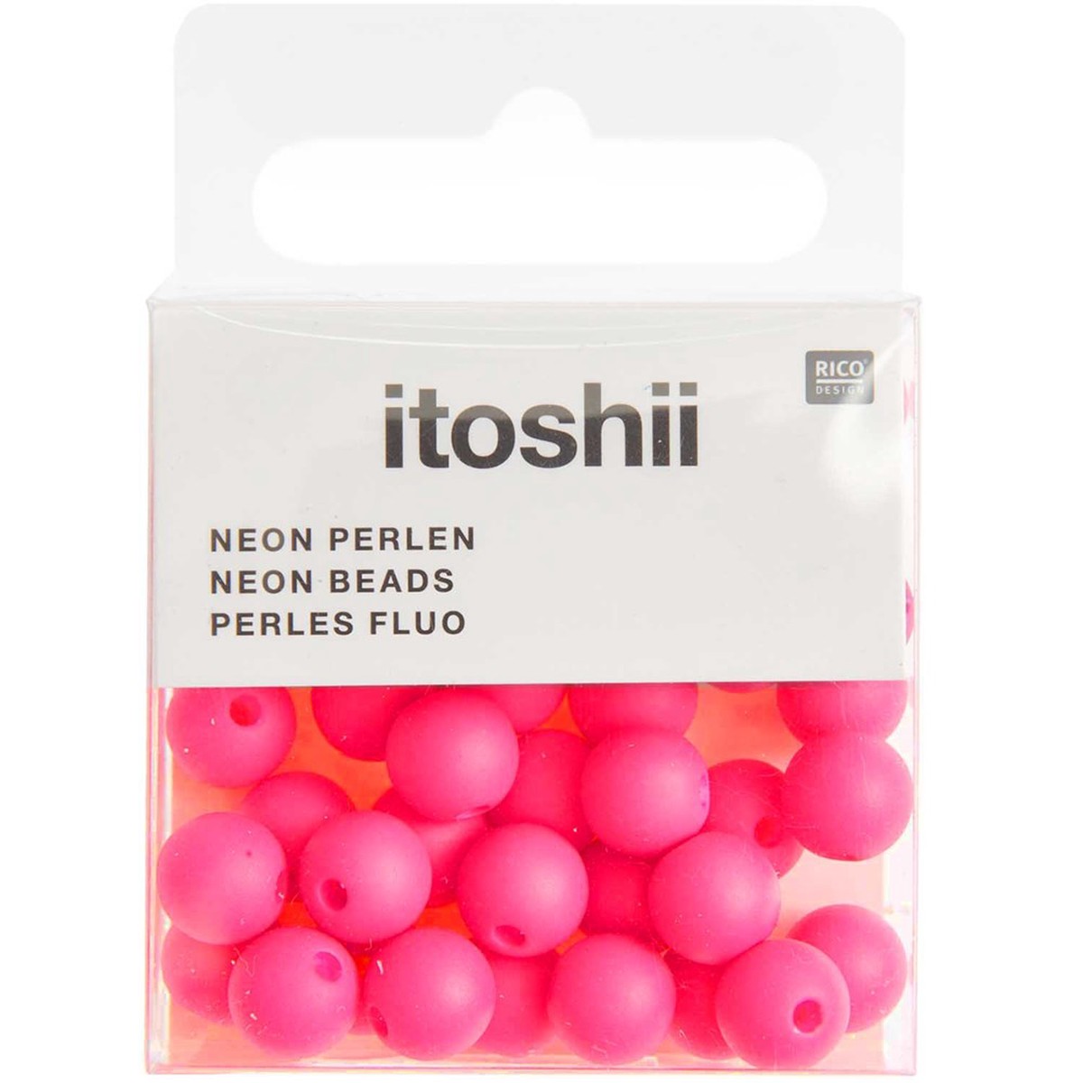 Plastic Beads Neon Pink