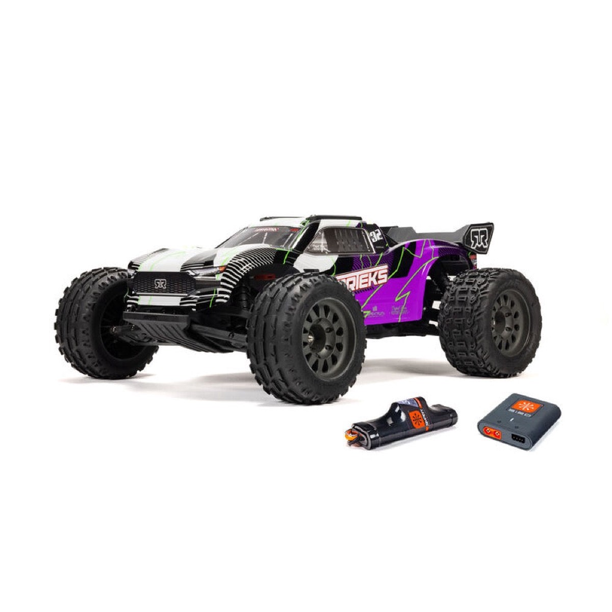 Arrma 110 Vorteks Mega 550 2Wd Rc Stadium Truck (Purple) Ara3205St2
