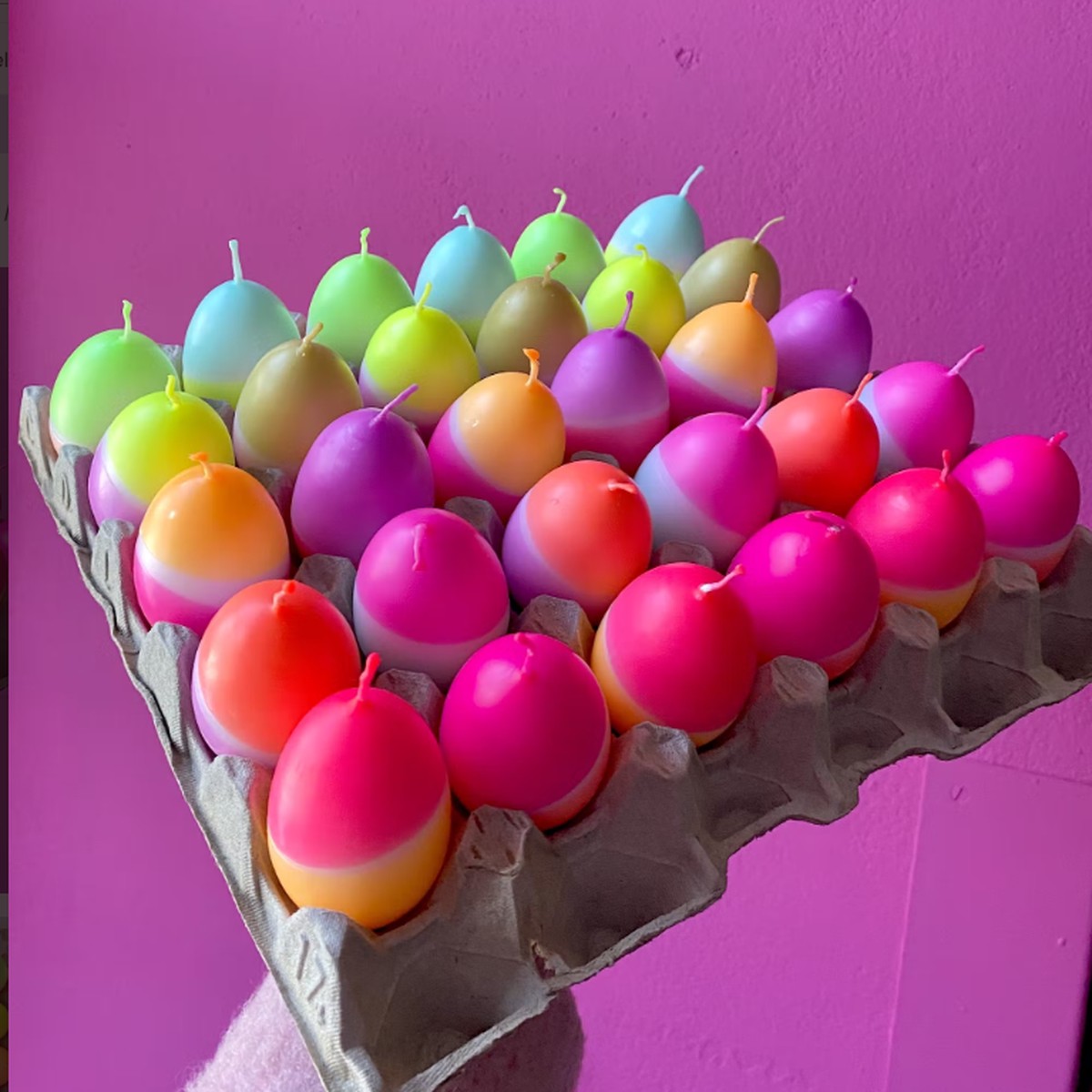 Dip Dye Egg Candle (Individual)
