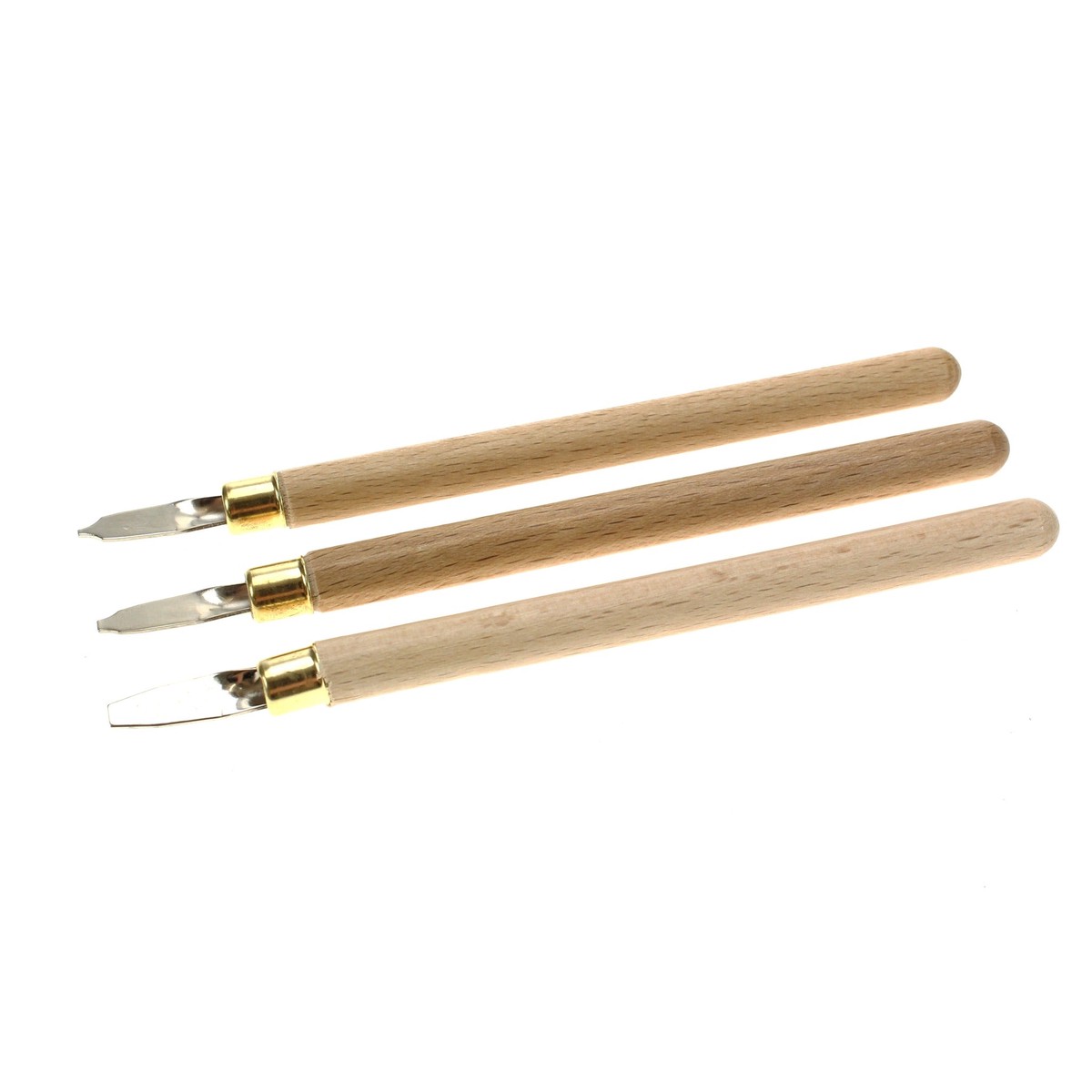 Abig - Set Of 3 Metal Work Nibs In Wooden Handles