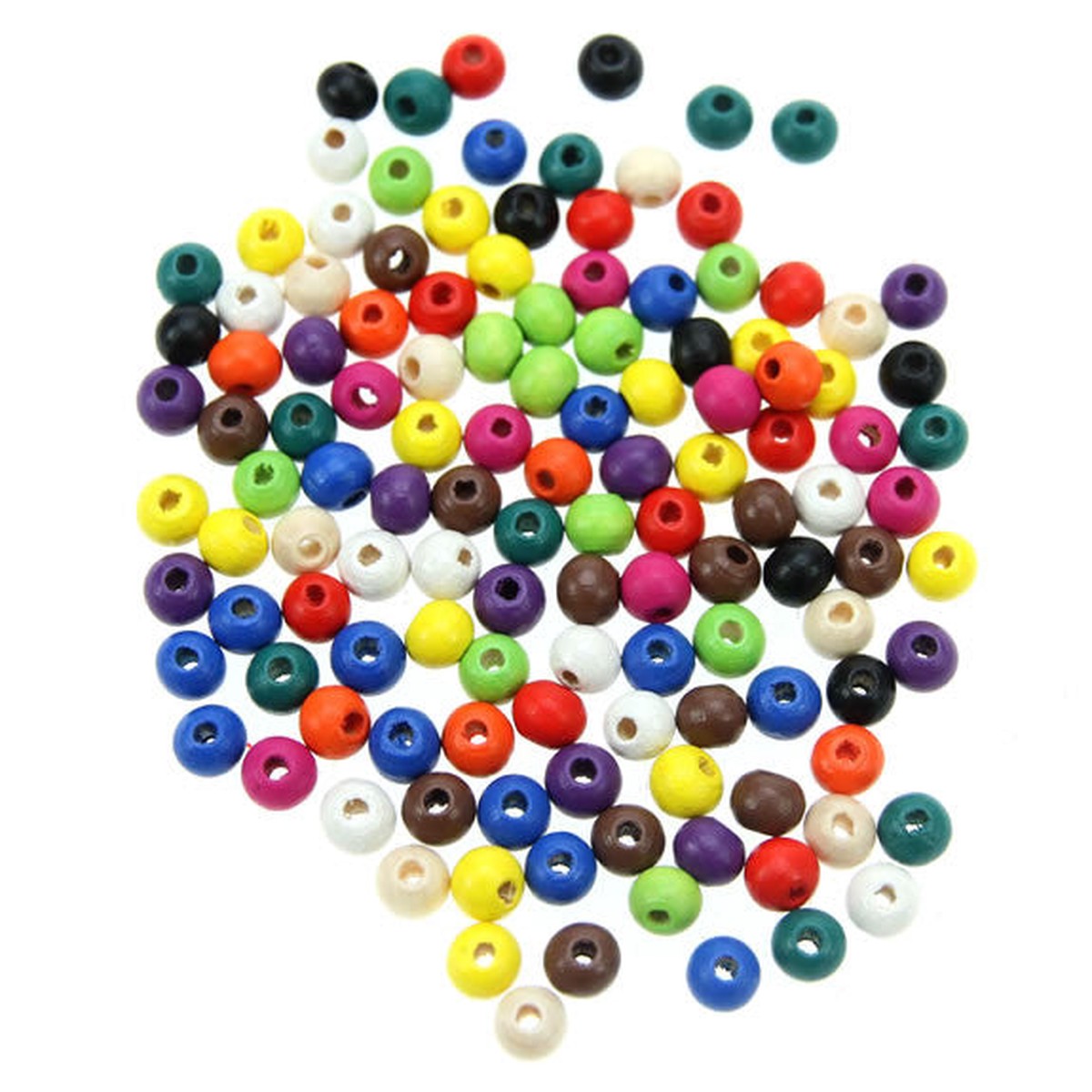 Rico - Wood Beads Multcol 125 X 6 Mm6 Mm