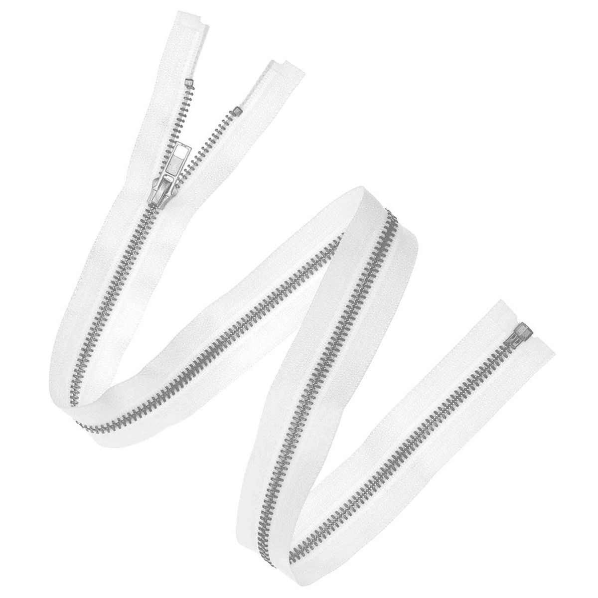 Zip Silver Metal White 50Cm5Mm
