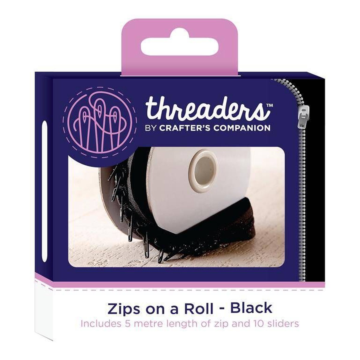 Zips On A Roll Black