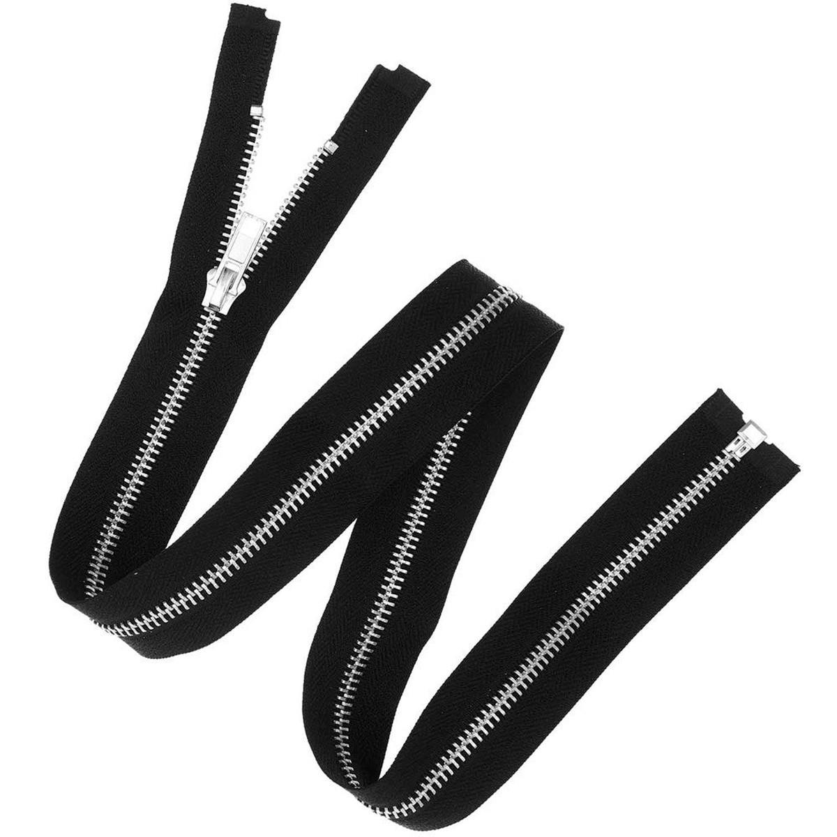 Zip Silver Metal Black 65Cm5Mm