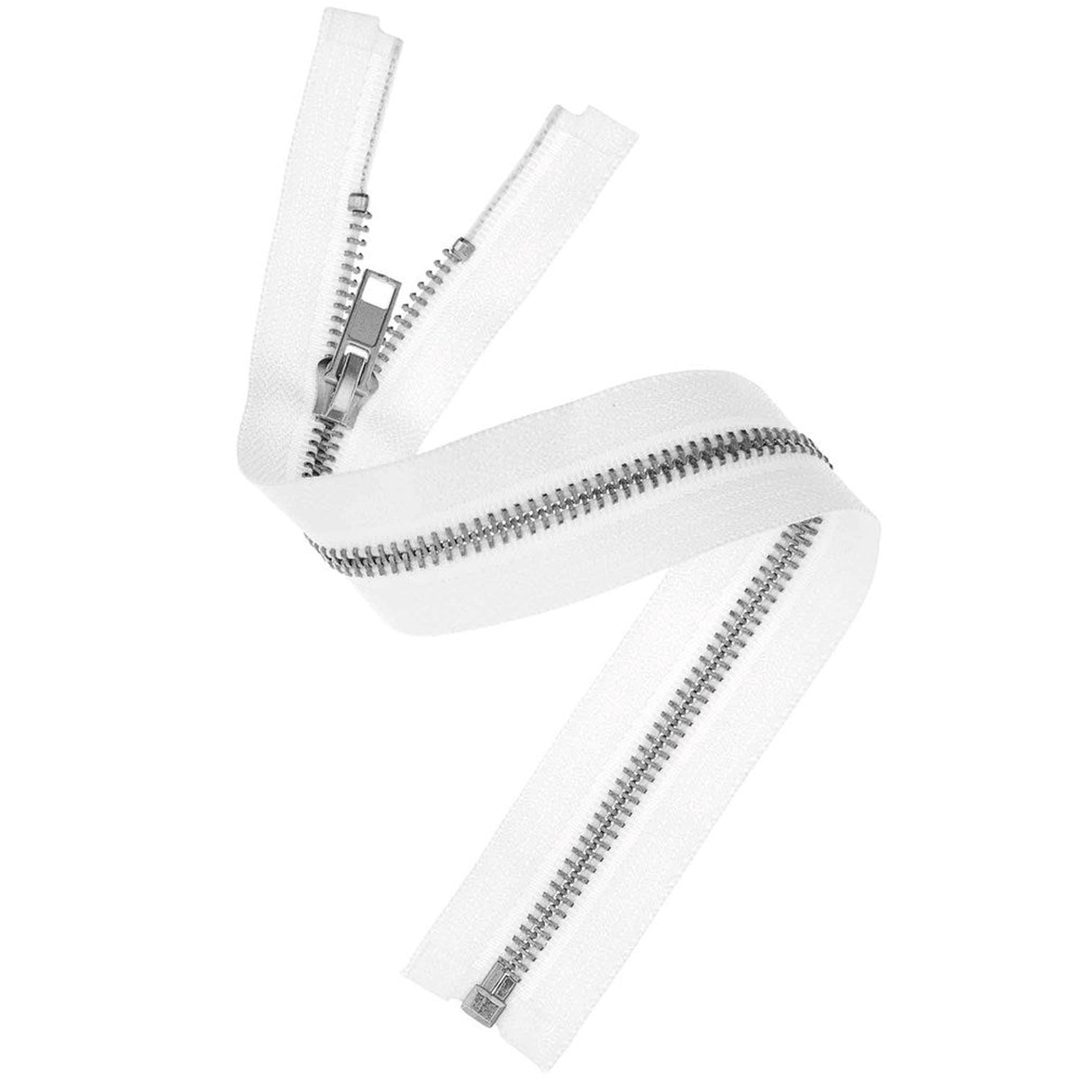 Zip Silver Metal White 22Cm5Mm
