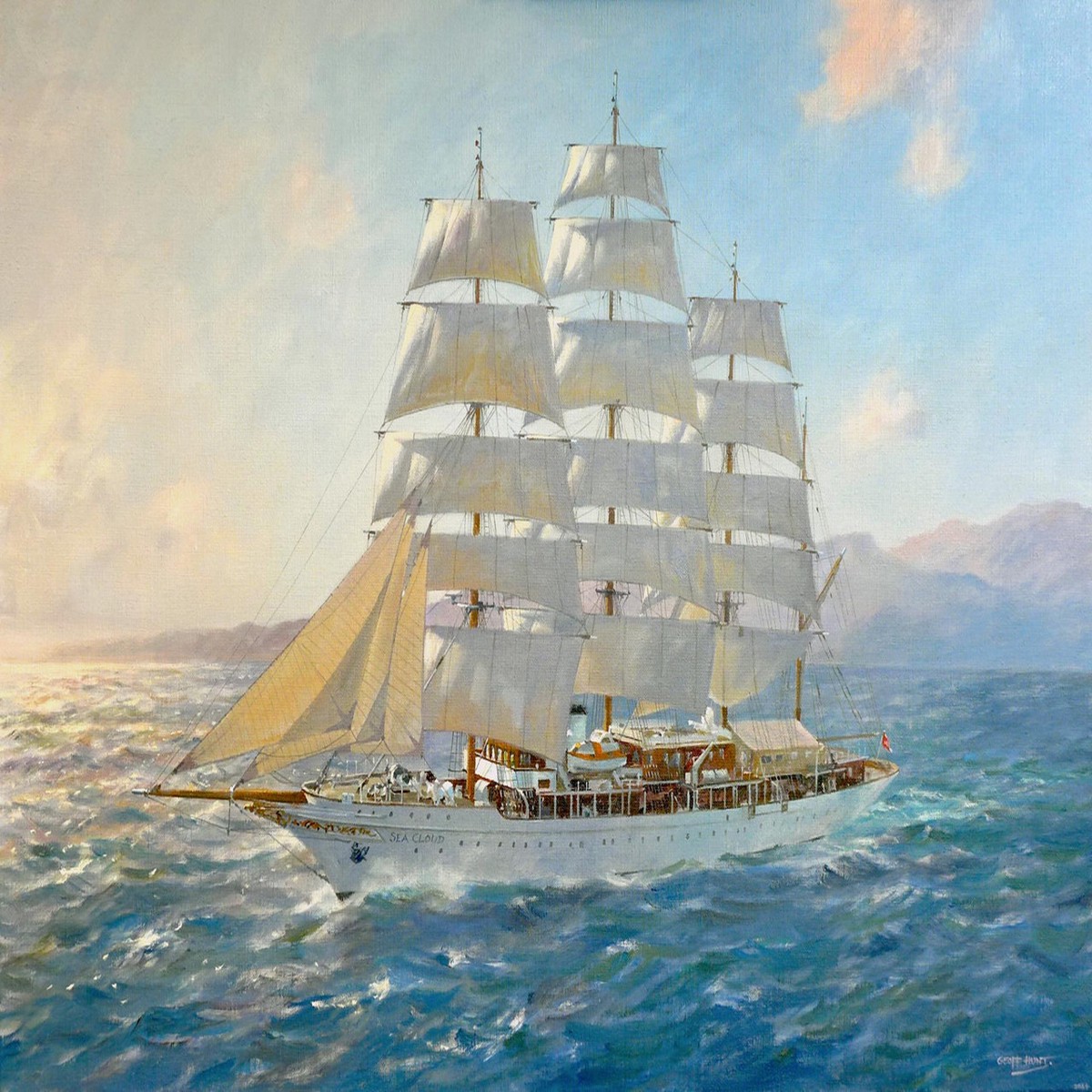 212 - Sea Cloud off Corsica Dawn