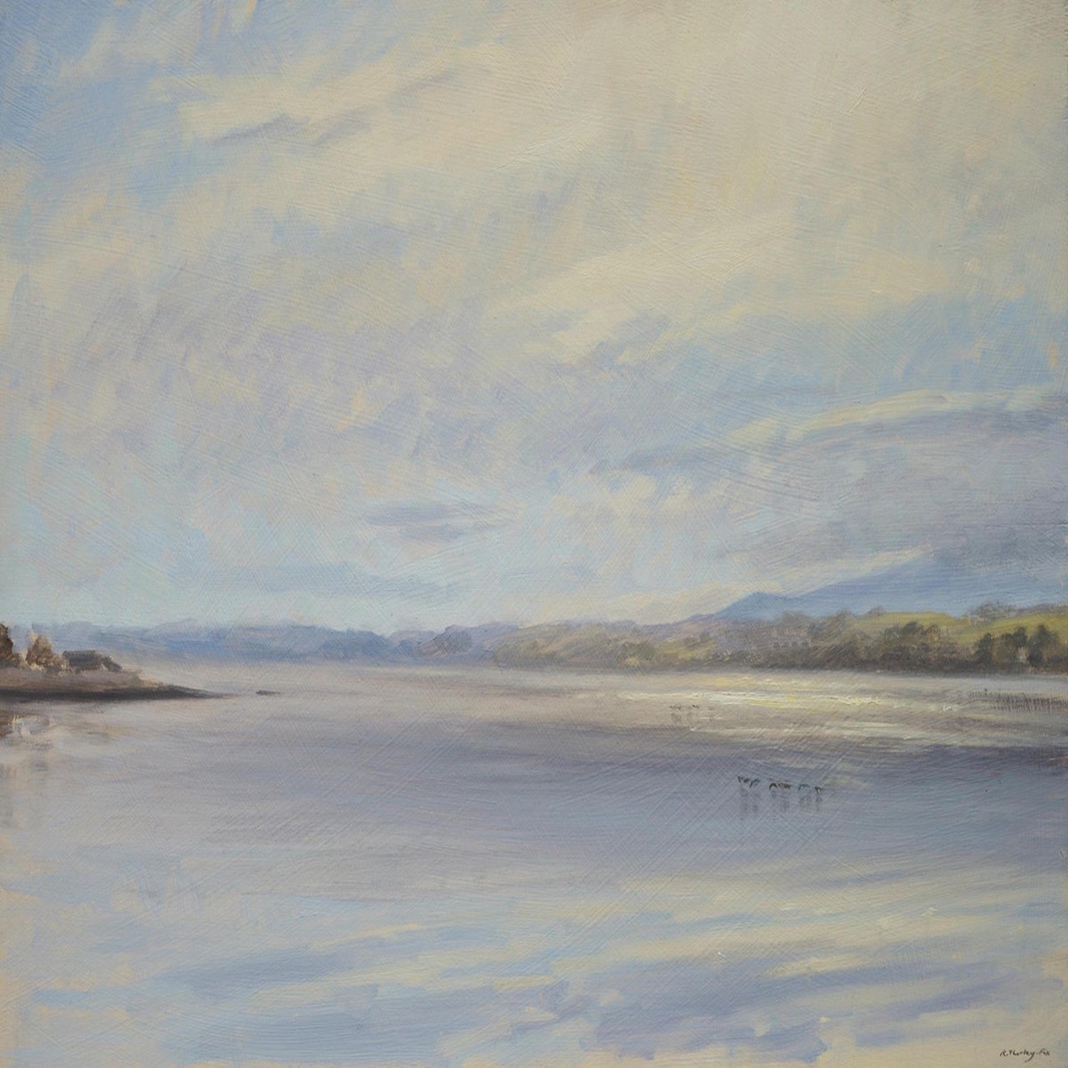 311 - Oystercatchers flying over the Menai