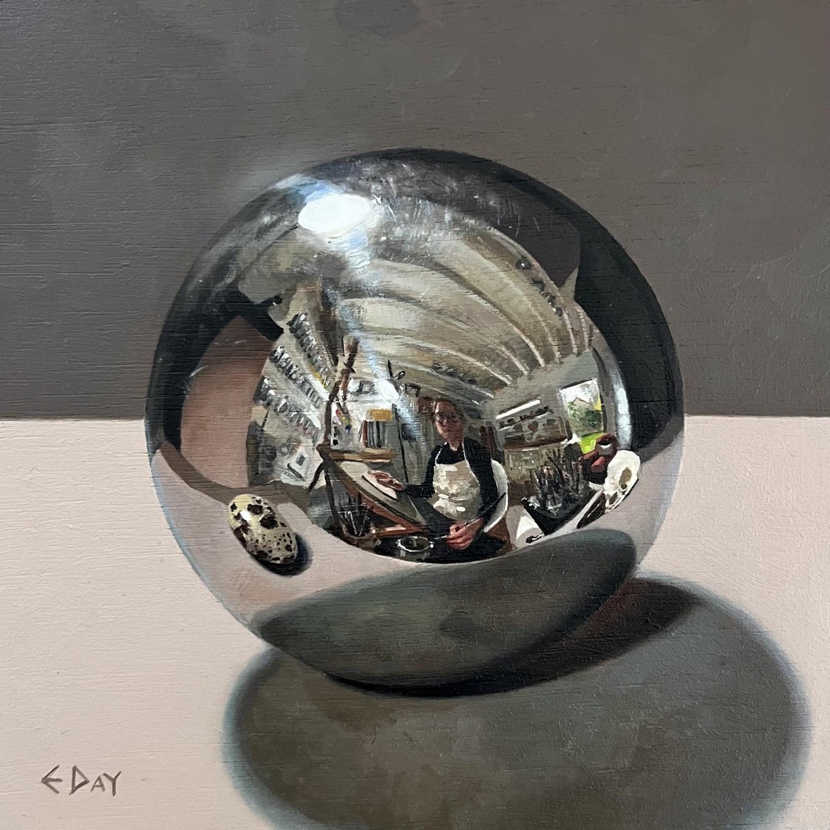 058 - Self Portrait in Silver Ball II