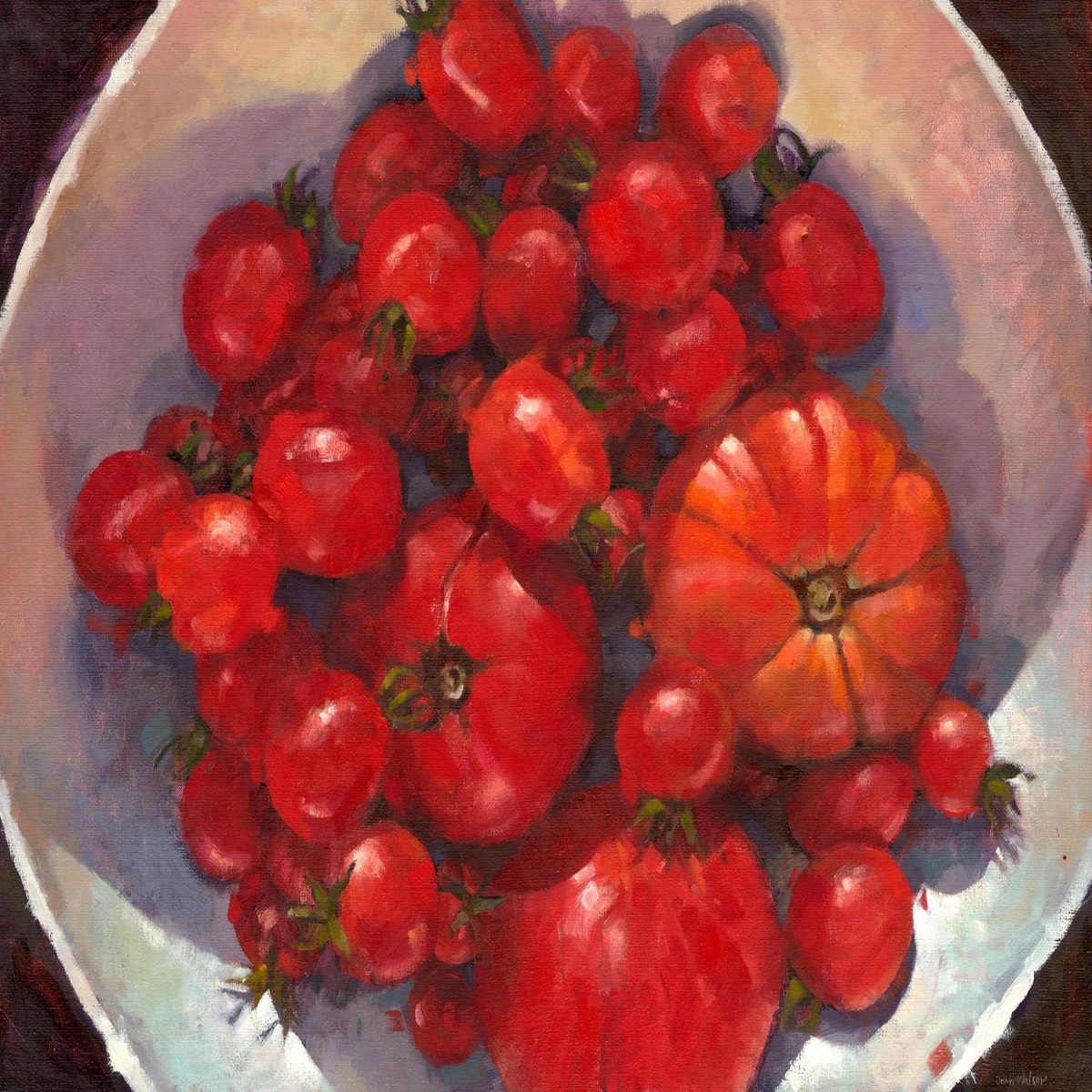 328 - Tomatoes White Bowl