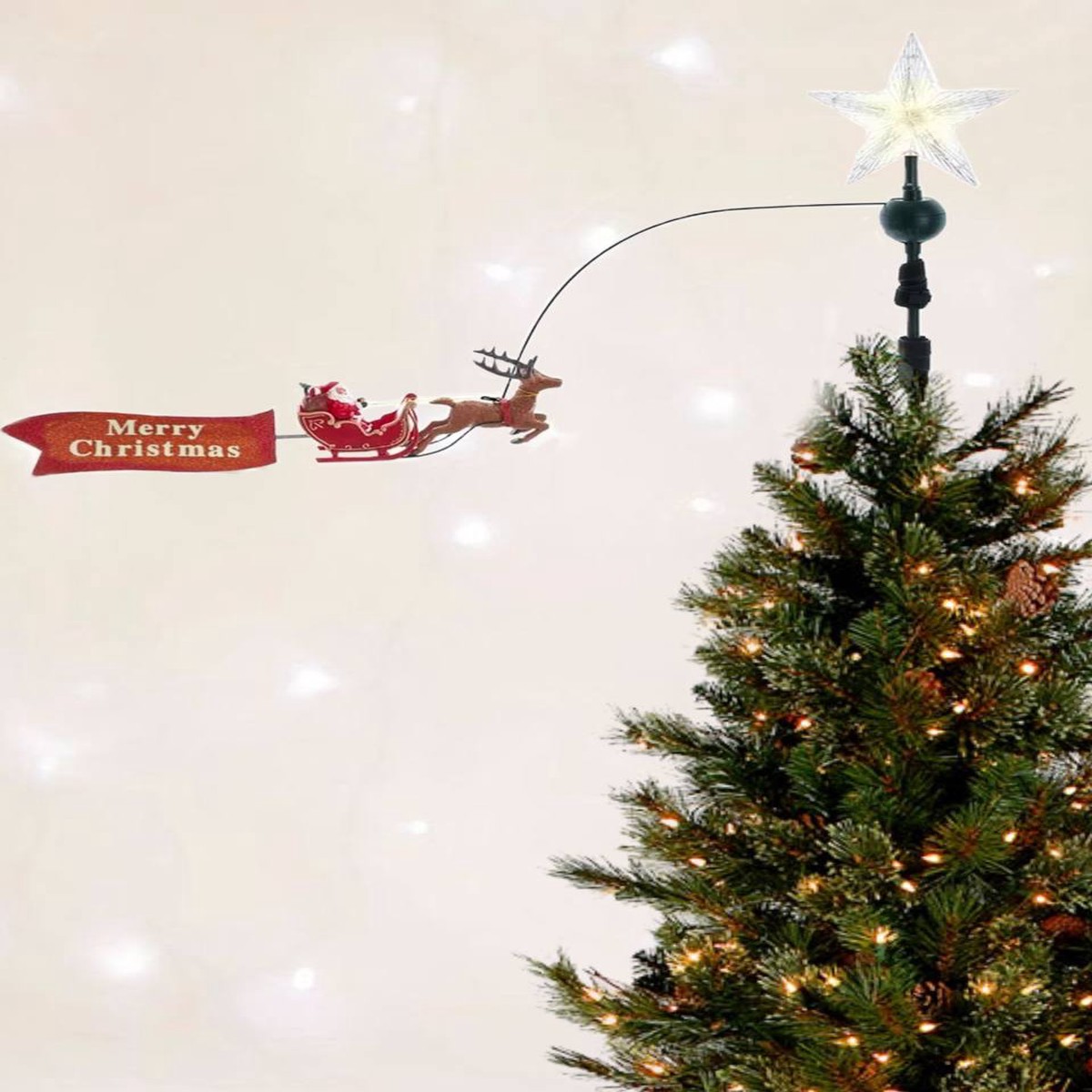 Christmas Tree Santa Claus Topper F07M4-34-WS001