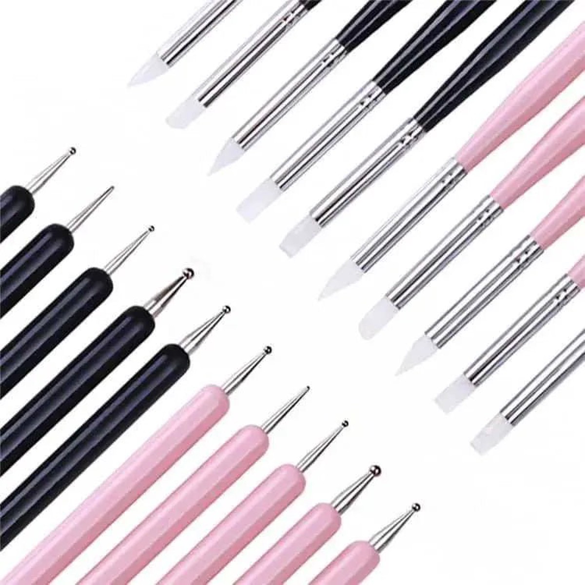 Nail Art Tools Dual Tip Brush Pens - Set of 5 - 124cm Size