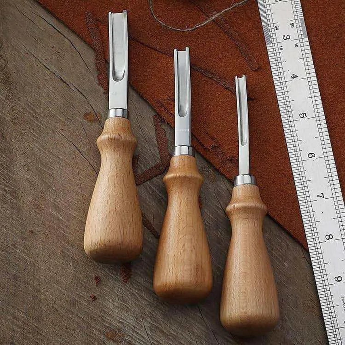Leather Carver Cutting Tool - DIY Leatherworking and Wood Handle Craft 1 Cutter