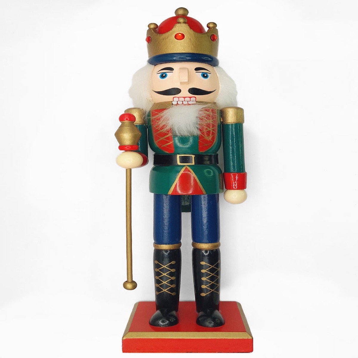 Wooden King Nutcracker Wizardi F07M6-11 Green